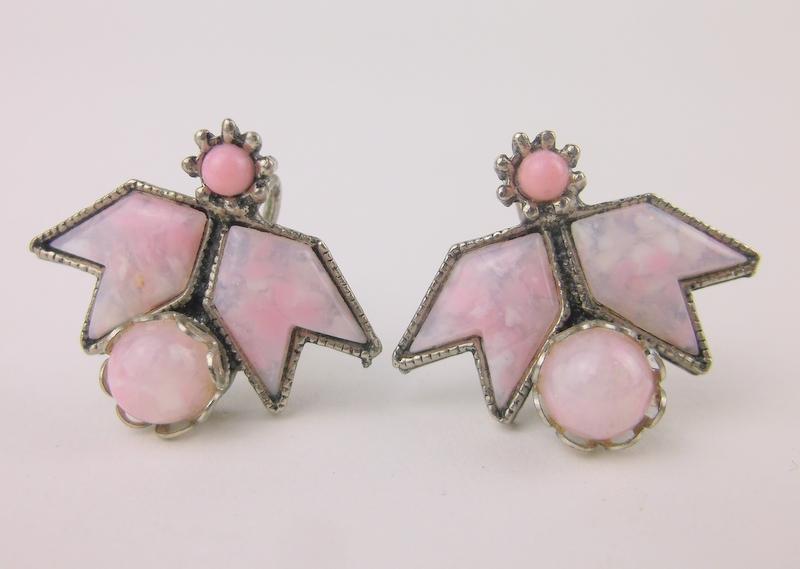 Stunning Antique Rhinestone Earrings 1950s (1 of 2)