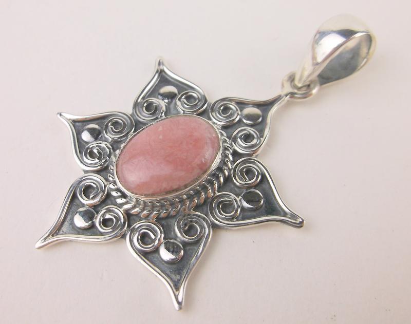 New Sterling Silver 4ct Ruby Bali Star Pendant (1 of 1)