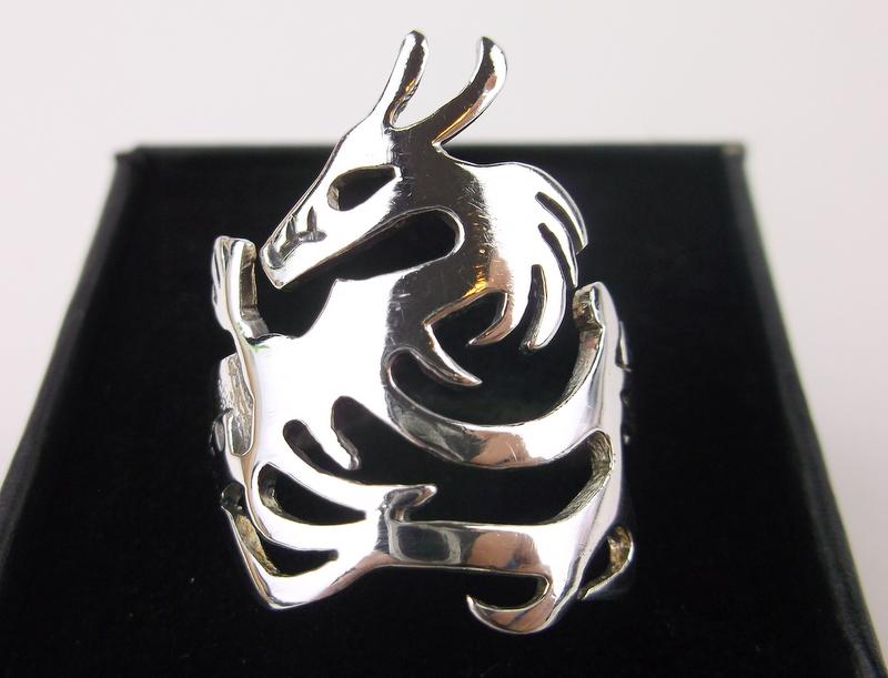 New Boxed Sterling Silver Large Dragon Ring Size 9.5 (1 of 2)