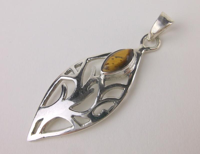 New Sterling Silver Tigers Eye Pendant (1 of 1)
