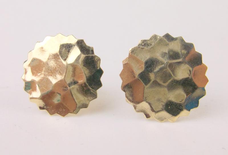 Stunning 14kt Gold Sun Stud Earrings (1 of 2)