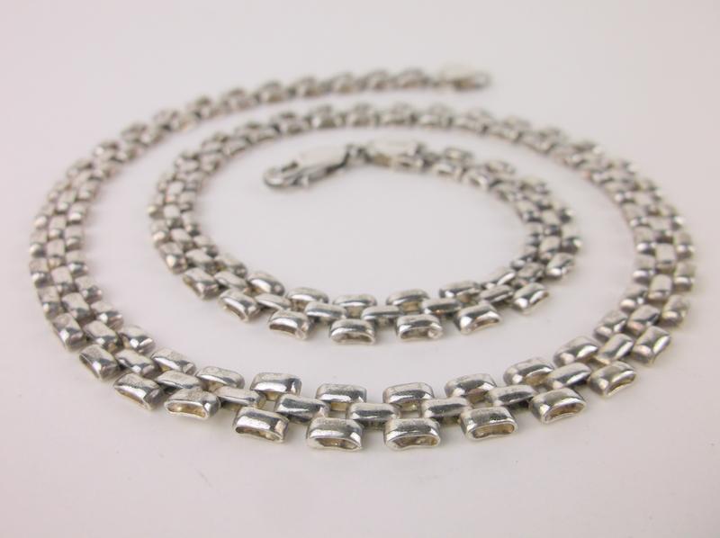 Stunning Heavy Sterling Silver Chain Necklace 17" (1 of 1)