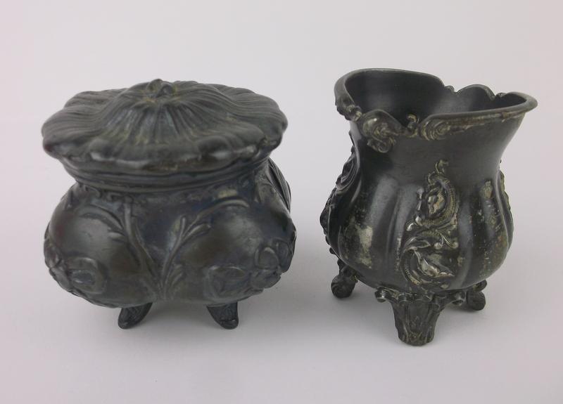 Antique Victorian Powder Box Toothpick Holder Metal (1 of 5)