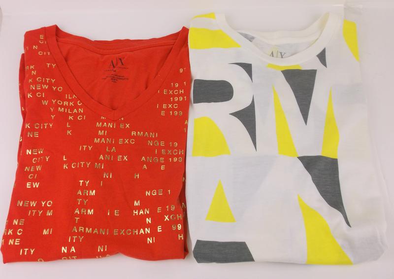 2 New Armani Exchange Womens T-Shirts Size Med: new condition