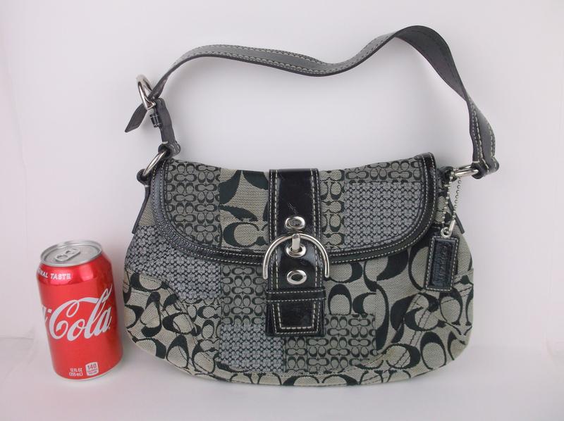 Stunning Coach Leather Canvas Handbag Purse: excellent condition