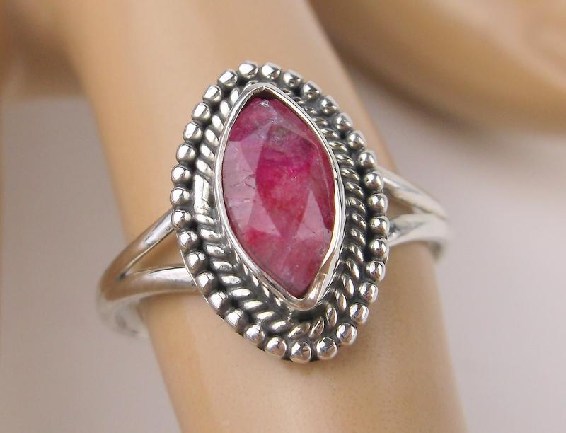 New Sterling Silver 1ct Ruby Ring Size 8 (1 of 1)