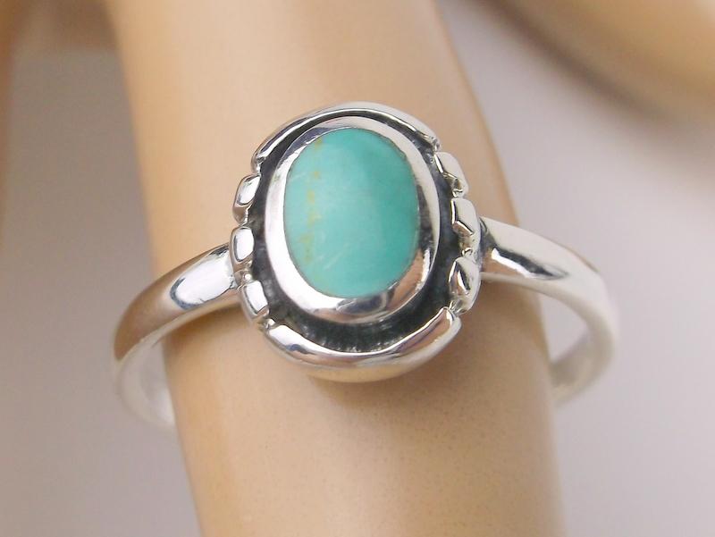 New Sterling Silver Turquoise Ring Size 8.5 (1 of 1)