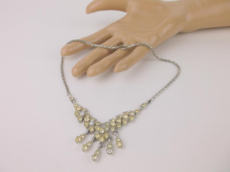 Gorgeous Antique Bogoff Rhinestone Necklace 15" (1 of 3)