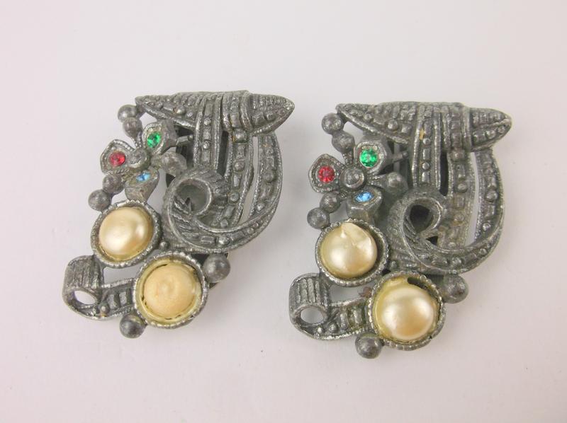 Stunning Antique Art Nouveau Collar Brooch Set (1 of 2)