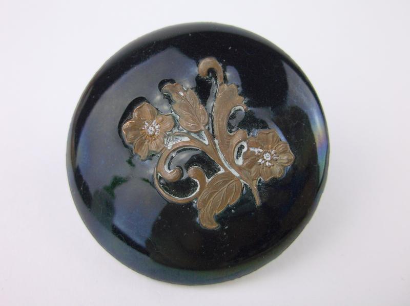 Gorgeous Antique Art Nouveau Copper Flower Brooch (1 of 2)