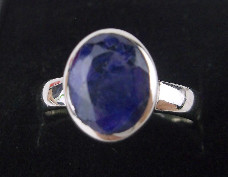 New Sterling Silver 2.5ct Sapphire Ring Size 7.5 (1 of 2)