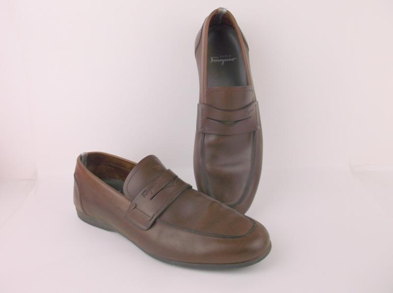 Stunning Mens Ferragamo Italian Leather Shoes 9: excellent condition