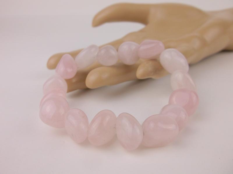 New Healing Genuine Rose Quartz Bracelet Large (1 of 1)