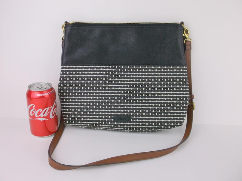 New Large Fossil Leather Handbag Purse (1 of 6)