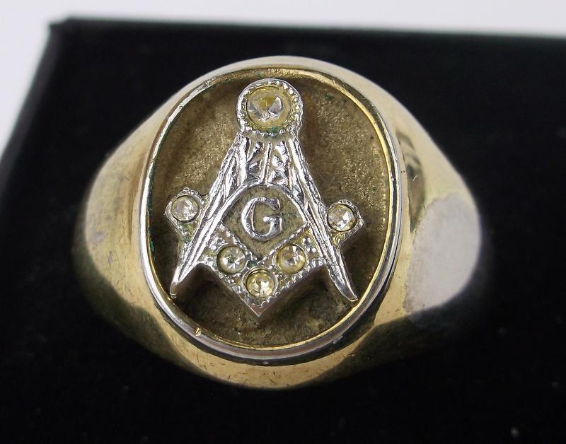 Antique Boxed Masonic Mason Ring 12 (1 of 2)