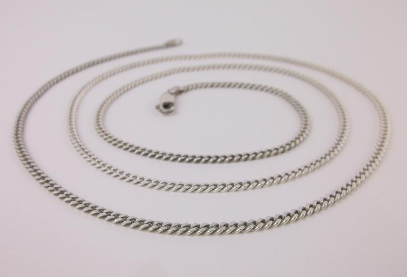 Stun Vintage Heavy Sterling Silver Chain Necklace 26" (1 of 2)