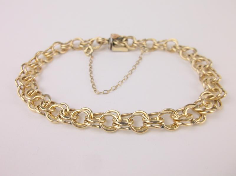 Gorgeous Antique Elco 12kt GF Chain Bracelet 7.5": excellent condition