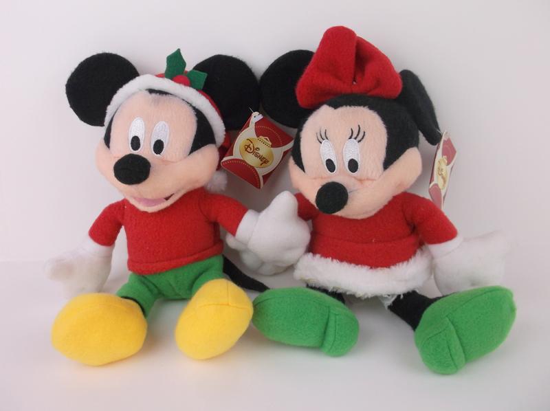 New Disney Christmas Mickey Minnie Mouse Plush NWT (1 of 2)
