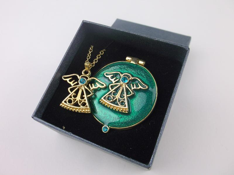 New Boxed Enameled Rhinestone Jewel Box Necklace (1 of 2)