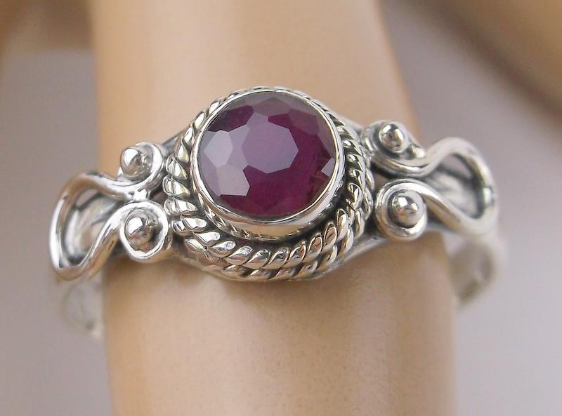 New Sterling Silver Ruby Ring Size 9 (1 of 1)