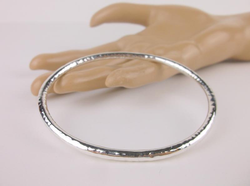 Stunning Thick Sterling Silver Bangle Bracelet Heavy (1 of 3)