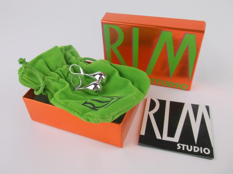 Heavy Boxed Robert Lee Morris Sterling Drop Earrings (1 of 3)