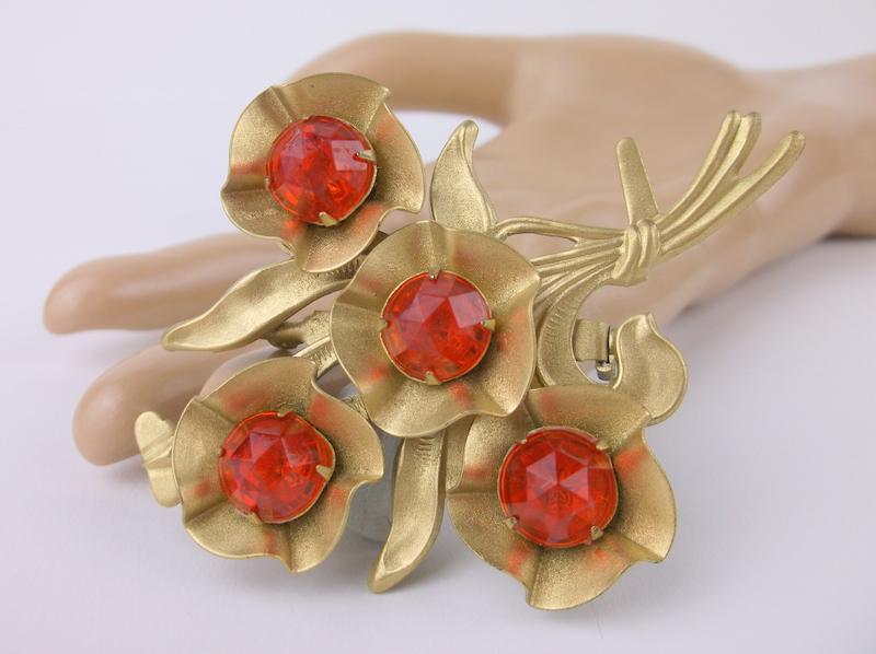 Incredible Antique Art Nouveau Era Rhinestone Brooch (1 of 3)