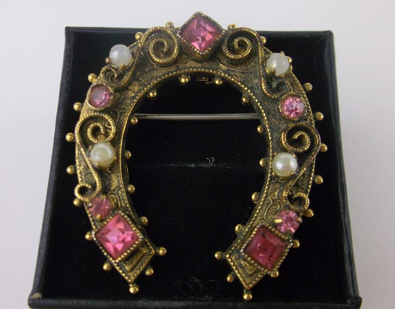 Antique Original by Robert Rhinestone Brooch Luck (1 of 3)