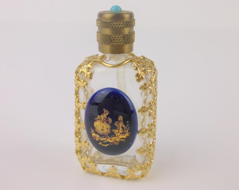 Stunning Vintage Limoges Castel 22k Perfume Bottle Gold: Mint Condition, In Like New Condition, Perfect