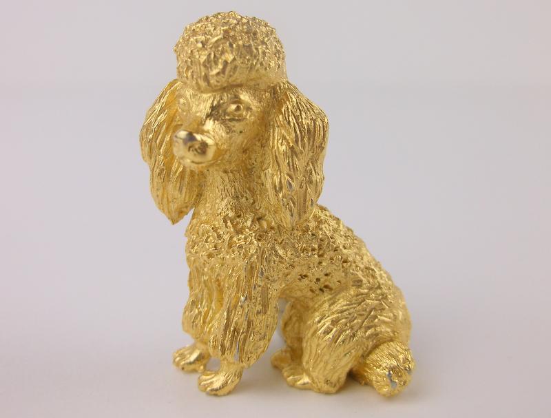 Stunning Vintage Trifari Poodle Dog Brooch: Mint Condition, In Like New Condition, Perfect