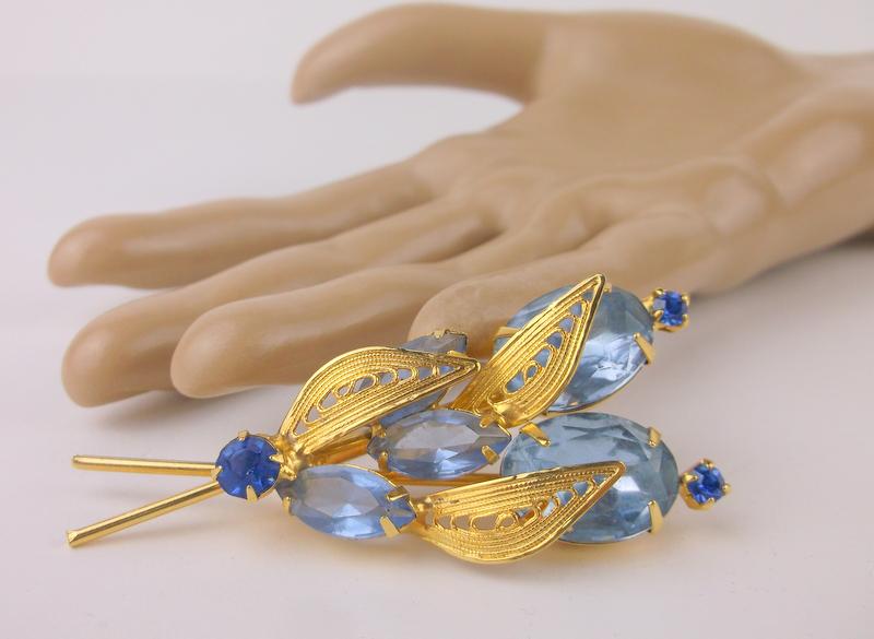 Stunning Antique 1950s Rhinestone Brooch (1 of 4)
