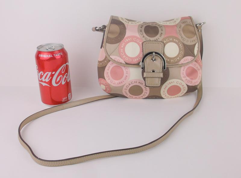 Stunning Coach Leather Canvas Crossbody Handbag: excellent condition
