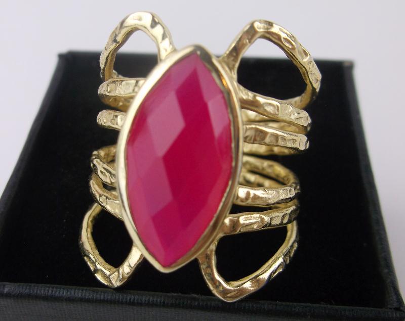 Stunn Huge Boxed Gold Over Sterling Gemstone Ring 9 (1 of 3)