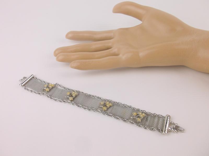 Stunning Antique LISA 1960s Mesh Bracelet 7": excellent condition