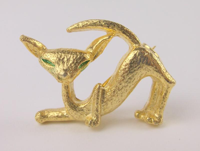 Mint Antique 1960s Siamese Cat Brooch: Mint Condition, In Like New Condition, Perfect