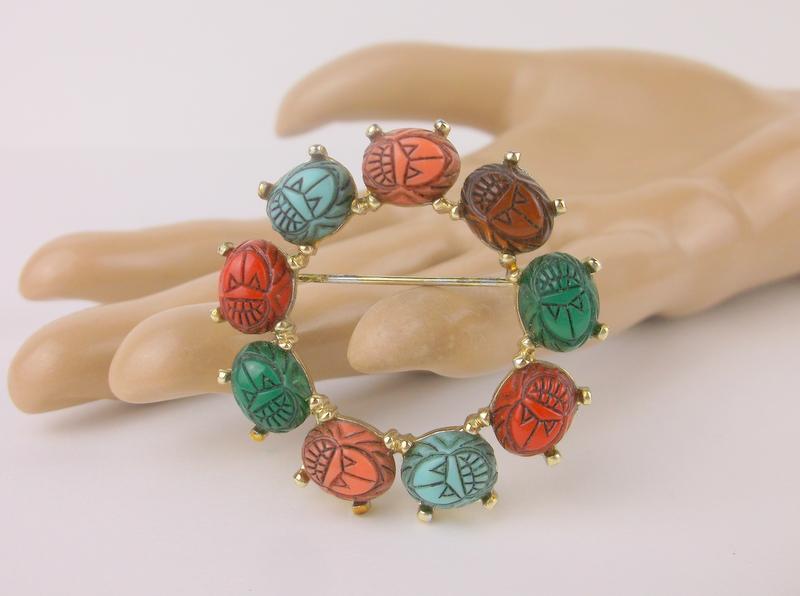 Stunning Antique 1960s Scarab Beetle Brooch: Mint Condition, In Like New Condition, Perfect