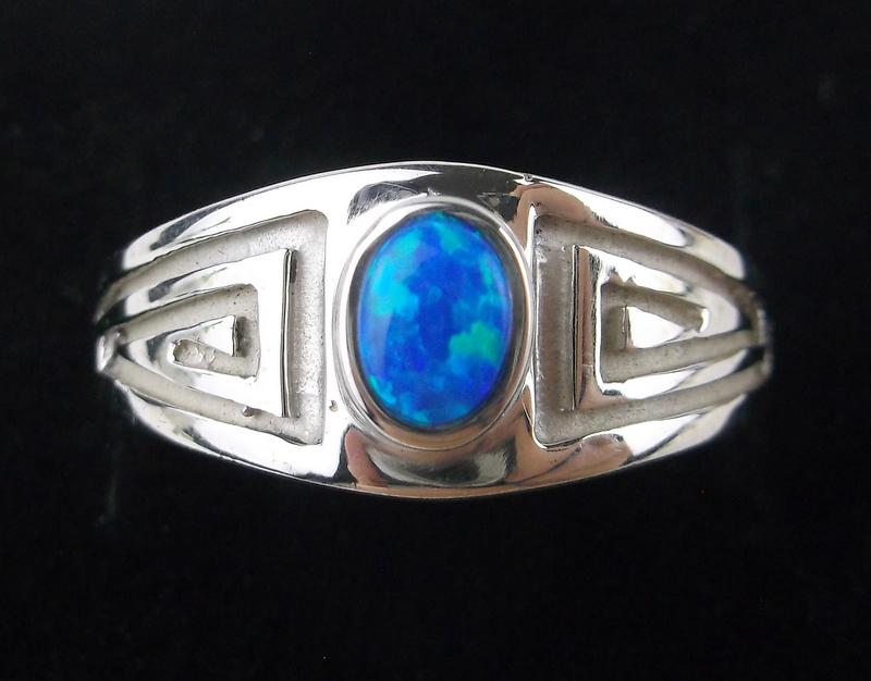 Julius Burbank Navajo Sterling Fire Opal Ring 7 (1 of 2)