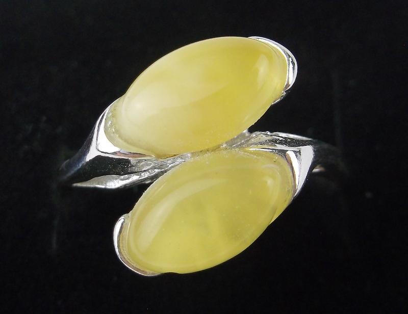 New Sterling Silver Genuine Amber Ring Size 8 (1 of 2)