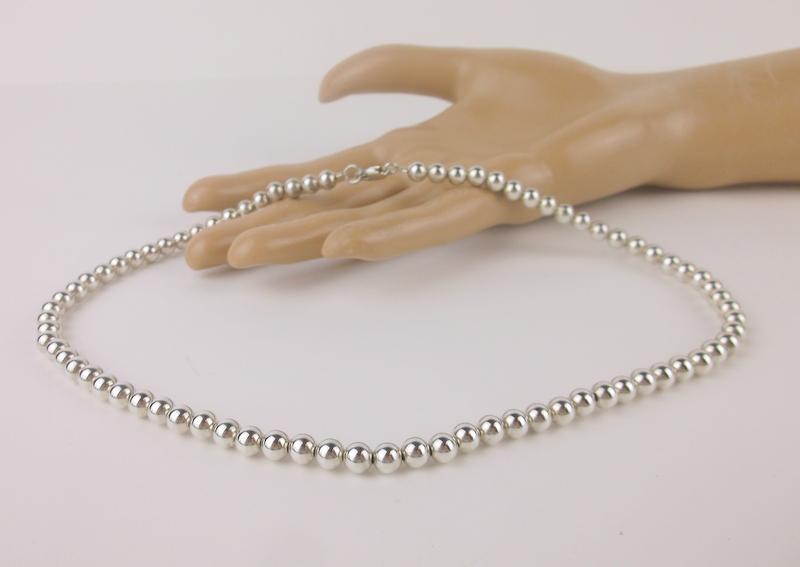 Stunning Sterling Silver Ball Chain Necklace 18": Guaranteed Solid 925 Sterling Silver, in Excellent Condition