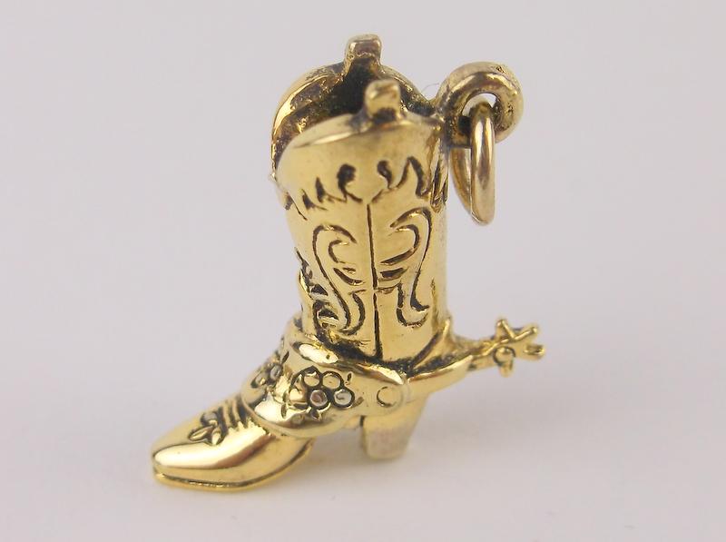 Mint 1970s Kinney Sterling Silver Boot Pendant Charm (1 of 2)