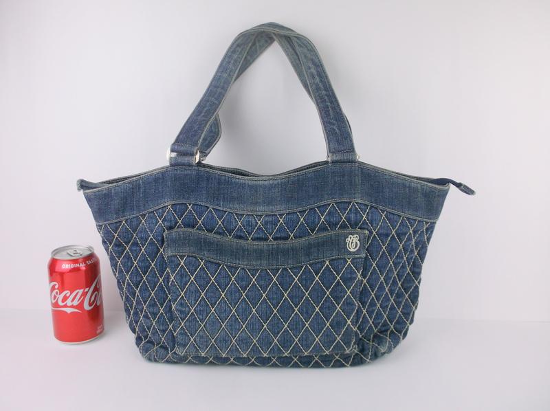 Stunning Vera Bradley Denim Handbag Large (1 of 4)