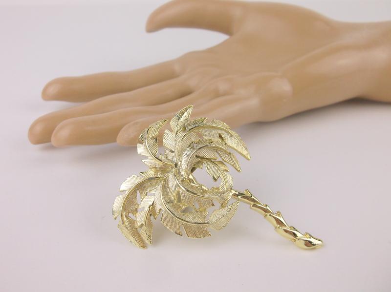 Mint Vintage 1970s Palm Tree Brooch (1 of 2)
