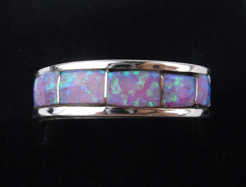 Debbie Livingston Navajo Sterling Pink Opal Ring 9.5: x Boxed Genuine Navajo Handmade Solid Sterling Silver in Brand New Condition. Stunning Ring.