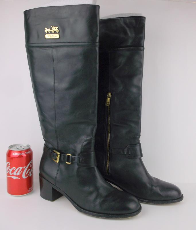 Gorgeous 18" Coach Leather Boots W Size 8.5 (1 of 8)