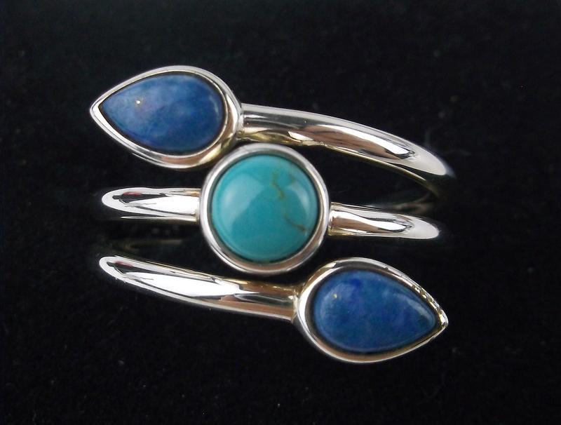 New Victoria Wieck Sterling Turquoise Lapis Ring 9 (1 of 3)
