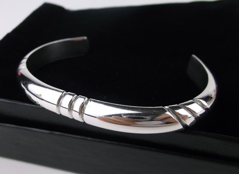 Thick Very Heavy Sterling Silver Cuff Bracelet Solid (1 of 5)