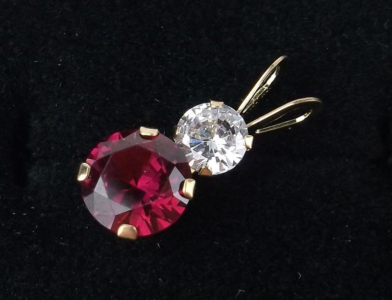 New 10kt Gold Ruby Pendant (1 of 1)
