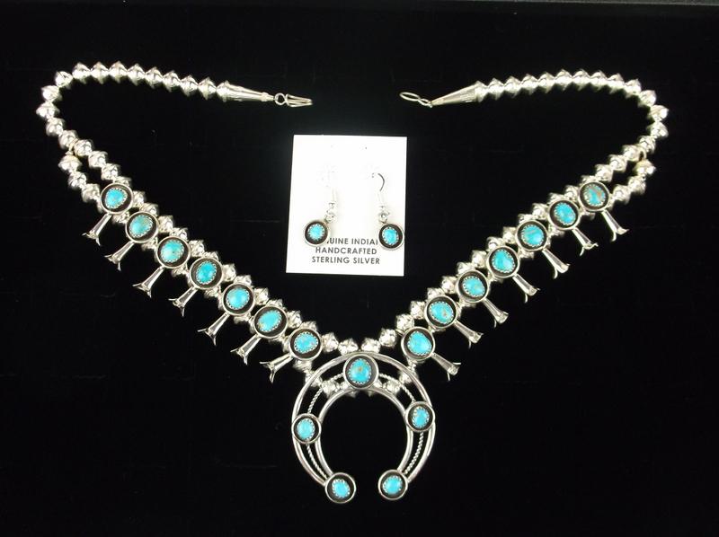 Navajo Lenora Garcia Sterling Squash Blossom Necklace (1 of 8)