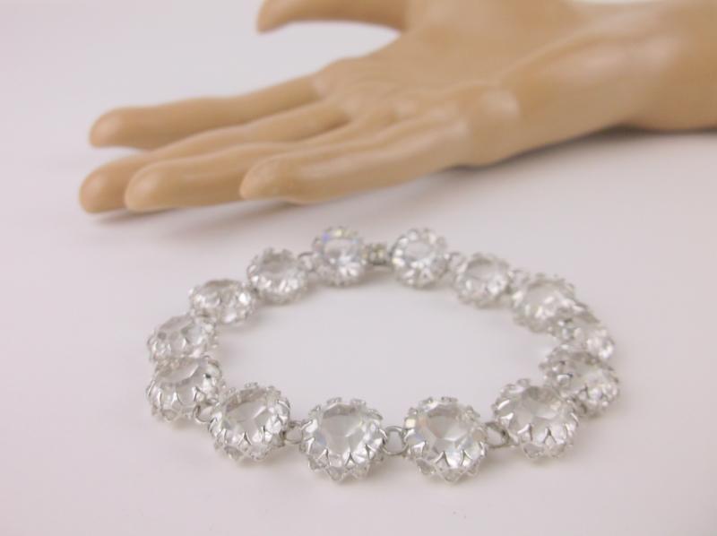 Mint 1950s Rhinestone Bracelet 8" (1 of 3)