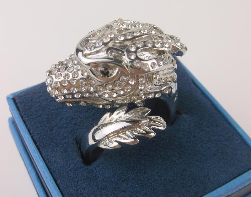 New Boxed Rhinestone Dragon Ring Size 8 (1 of 3)